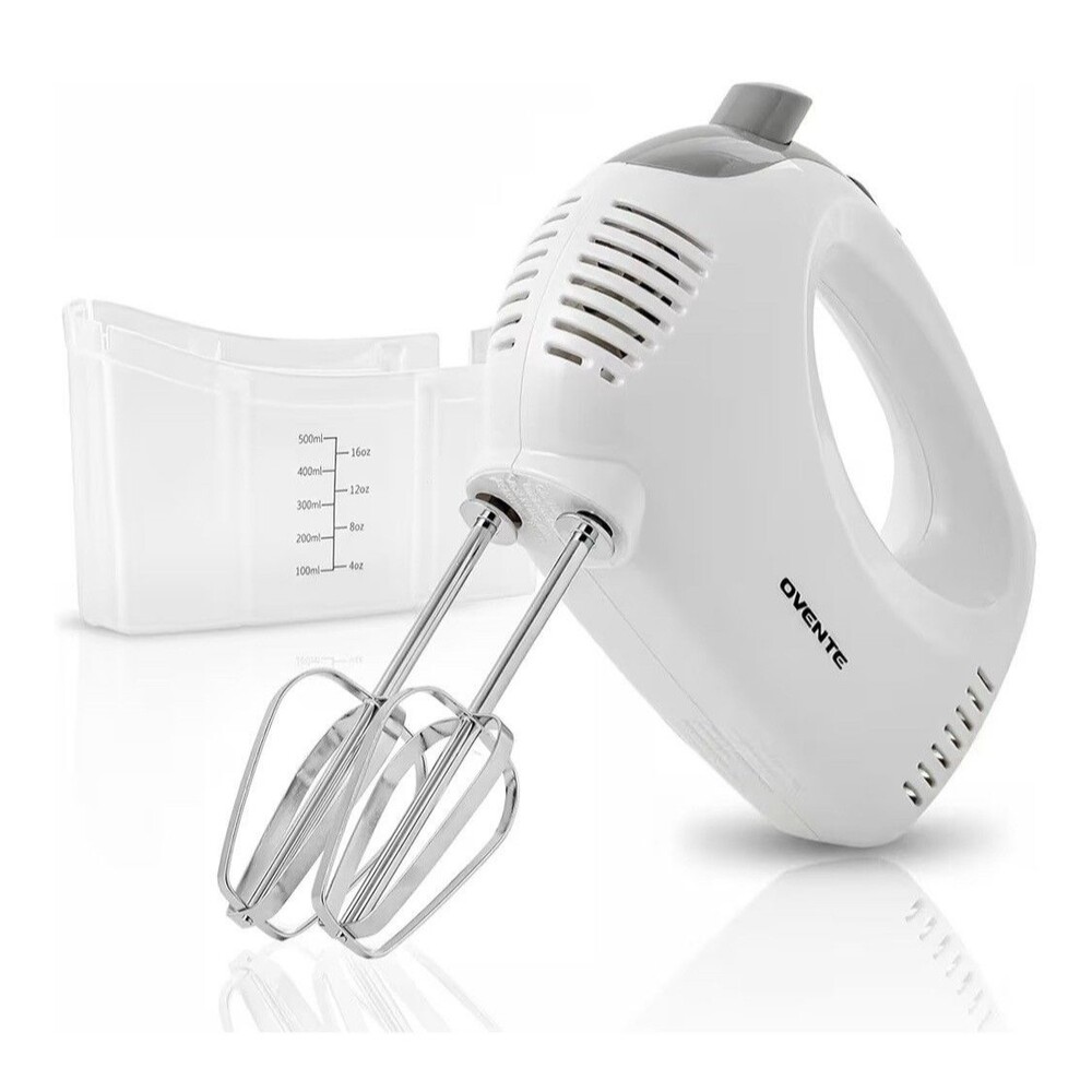 OVENTE HM151W Electric Hand Mixer, 7.6 inch - White